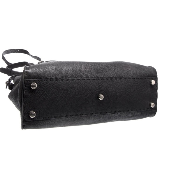 FENDI Peekaboo SMALL Black Saddle Brown Selleria Bag 1048 Hand-Sewn Topstitch - Picture 15 of 16